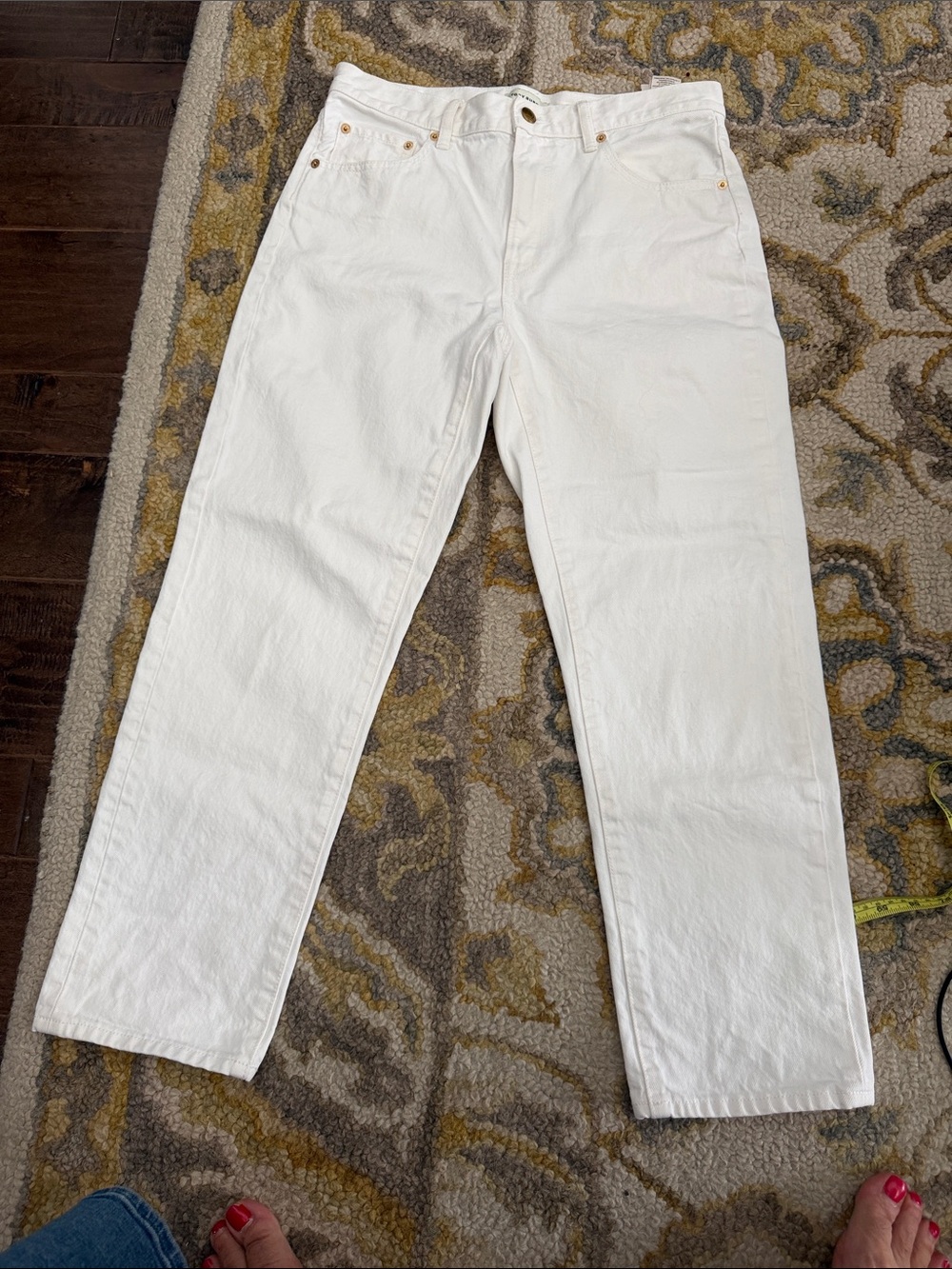 Tory Burch White Cropped Ankle Jeans